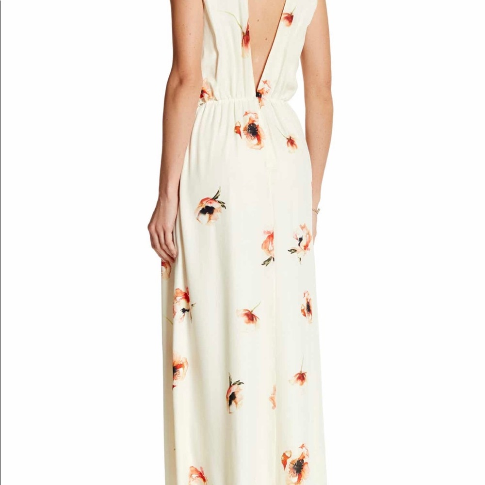 Haute hippie Silk Floral Surplice Maxi Dress